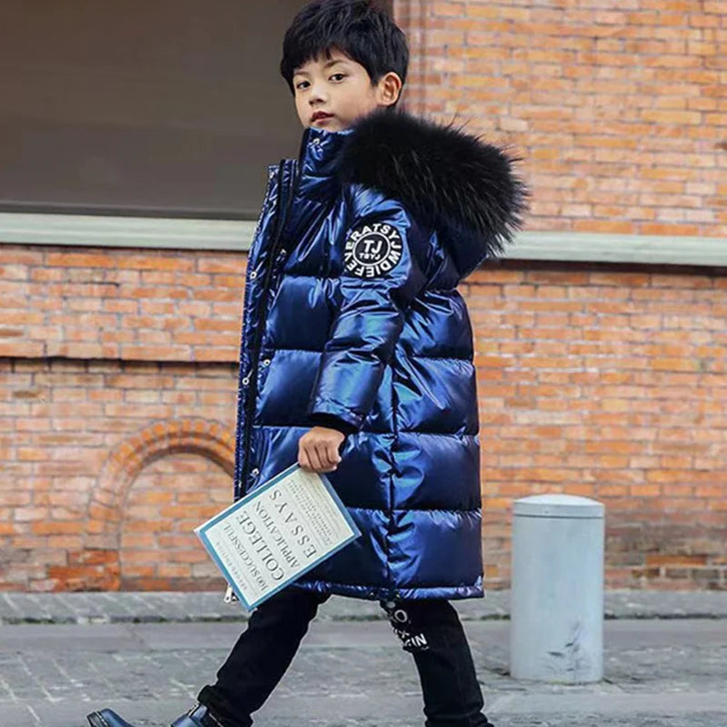 Boys Down Jacket Coat Overcoat Cotton 2023 Lovey Warm Thicken Winter Plus Size Children's Clothing
