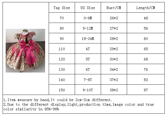 Snow White Princess Flower Dress for Baby Girls Kids Birthday Formal Gala Costumes Baby Girls Christmas Luxury Backless Clothes