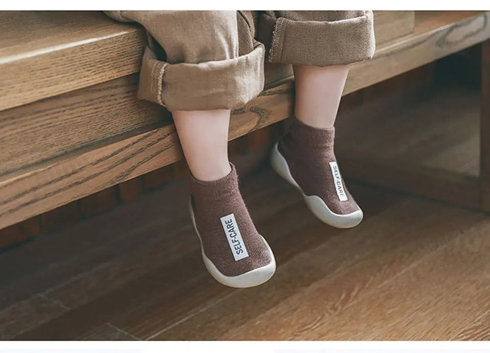 Baby Sock Shoes Anti Slip Toddler First Walking Shoe Child Infant Floor Booties Newborn Rubber Sole Indoor Slippers for Boy Girl