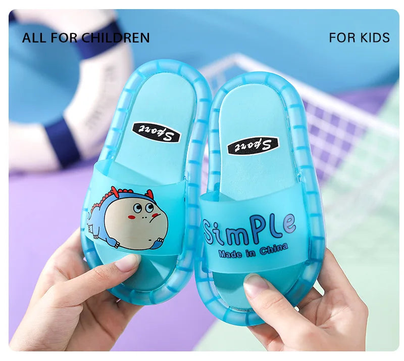 Children‘s Boys Girls Slippers Cartoon Animals Shoes Lighted Fashion Cute Shoes Bathroom Kids Gifts Toddler Slippers Flat Heels