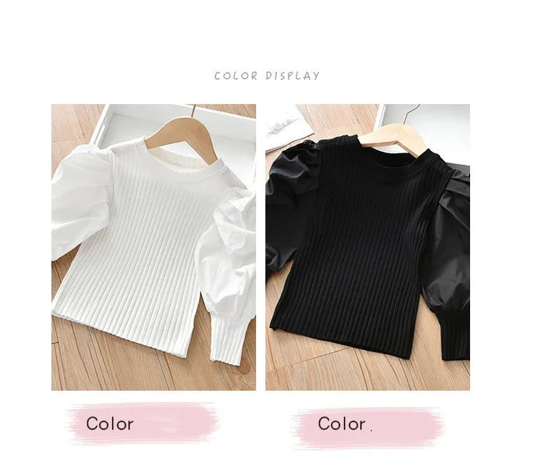 Summer White Baby Girls Long Sleeve Shirt Princess Shirt for T Shirt Casual Clothes Kid Girl Short Sleeve Tops Pullover