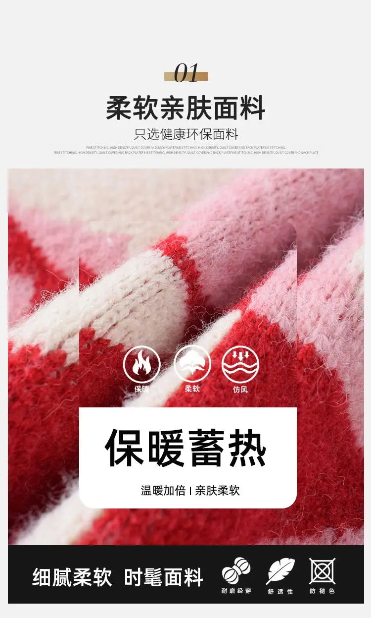 Girls Sweater Thickened Autumn Winter New Children's Fashion Knitted Top Christmas Winter Clothes for Girls 4 10 12 14 Years Old