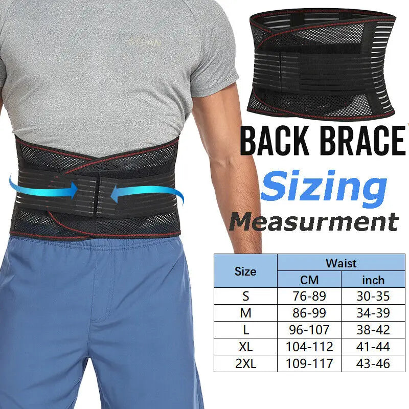 Back Support Belt for Men Women Lumbar Braces Orthopedic Protection Spine Support Belt Pain Relief Brace Waist Trainer Corset