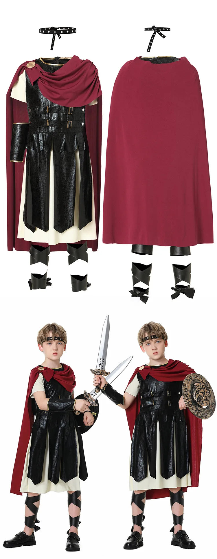 Sparda Soldier Cosplay Costume Halloween Family Set Festival Outfit Fancy Roman Gladiators Playsuit For Adult Kid Carnival Party