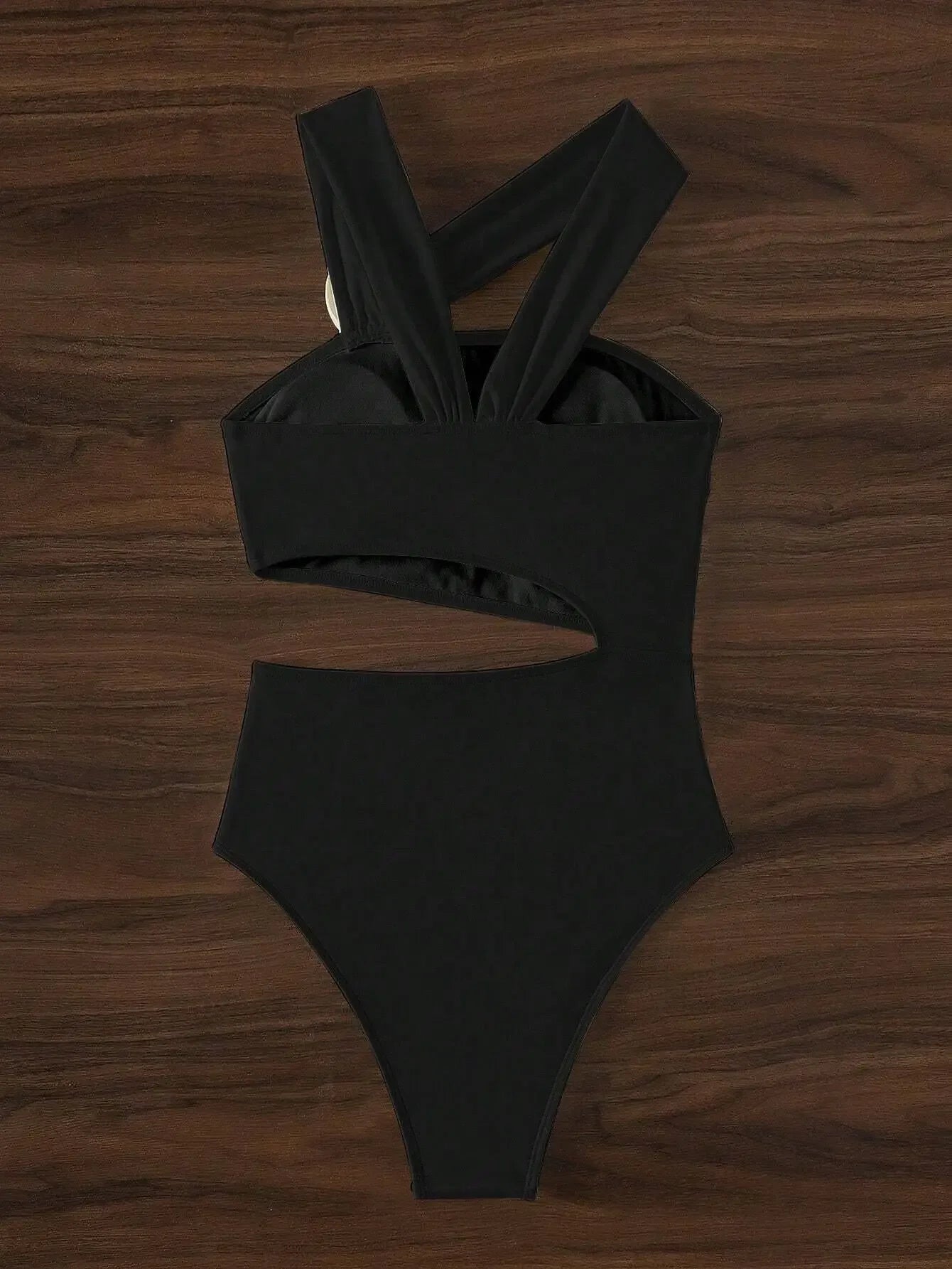 3D Flower Solid 2024 One-shoulder Swimwear Women Sexy Push UP Hollow One Piece Swimsuit Monokini Summer Beach Lady Bathing Suit