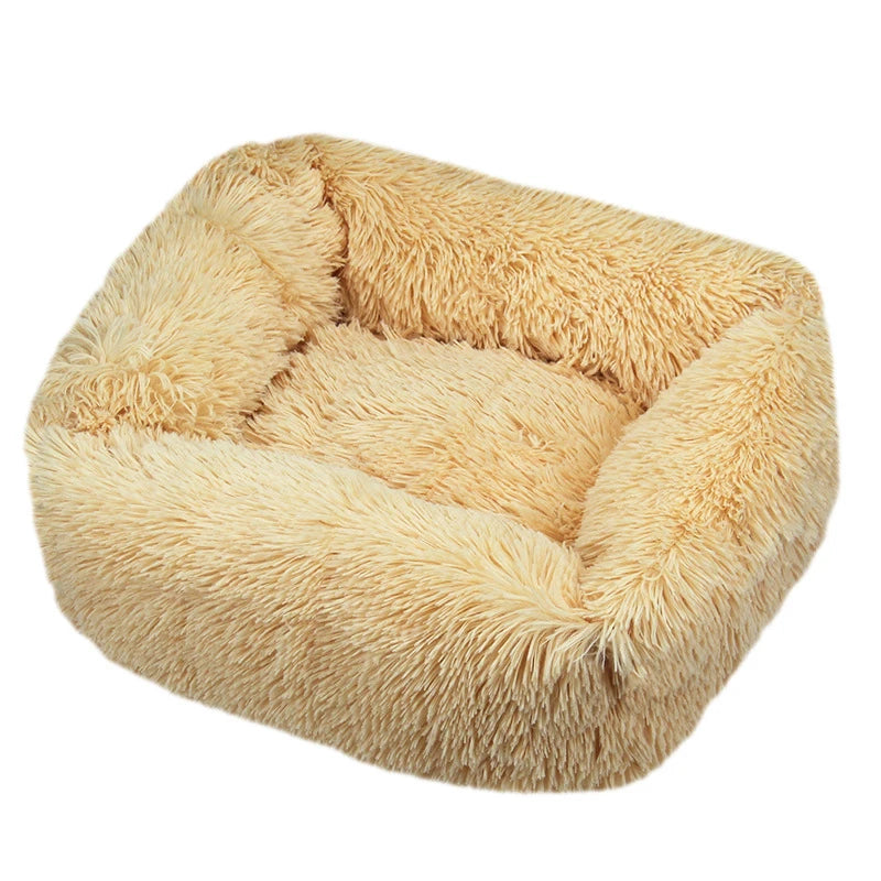 Rectangle Plush Dog Bed Winter Warm Mat Small Medium Big Pet Cat Dog Bed Kennel Puppy Sofacama Cat Cushion Pets Sofa Accessories