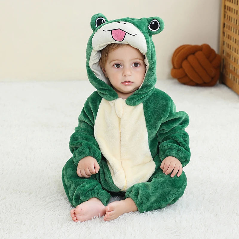 MICHLEY NEW Halloween Blue Dragon Baby Rompers Winter Costume Clothes Cartoon Jumpsuit Bodysuits Overall For Girl Boy Bebe 2-36M