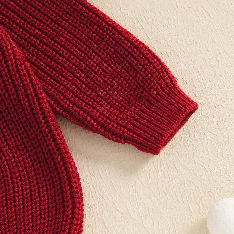 0-3Years Baby Boy Girl Christmas Sweaters Fall Winter Tree Pattern Long Sleeve Crew Neck Warm Knit Pullover Tops Kids Knitwears