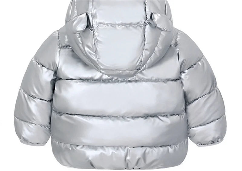 Autumn Winter Baby Girls Boys Jacket Children Cute Ears Hooded Down Coat Toddler Long Sleeve Clothes Kids Windproof Outerwear