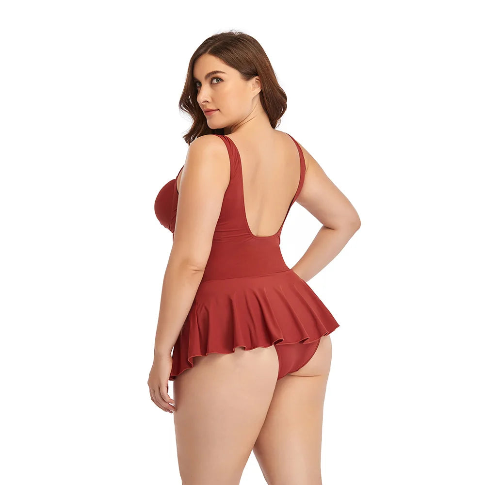 Large Size Women's Swimsuit 2025 Stylish New Bikini Set Swimwear for Women Sexy Swim Chubby Bathing Suits Swimming One Piece