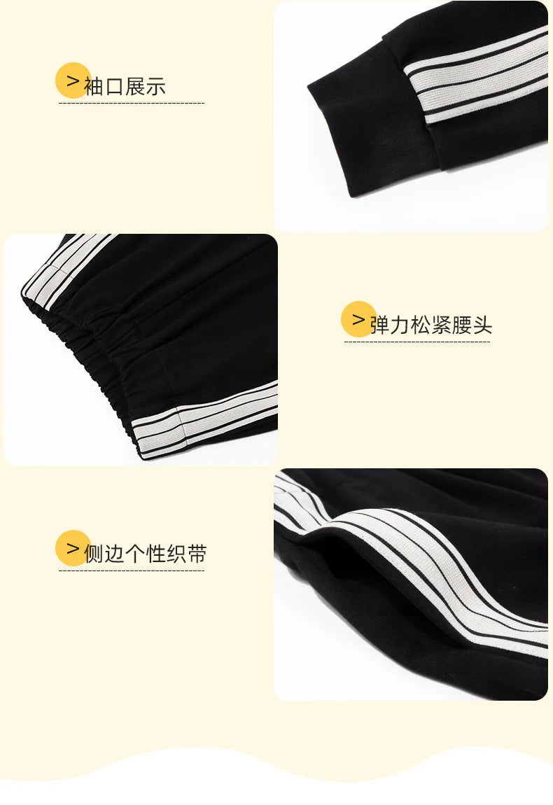 Girls Fashion Sets 2024 New Spring Autumn Sports Casual Suits Kids Long-sleeved Jacket+Pants 2Pcs Outfits Children Trend Clothes