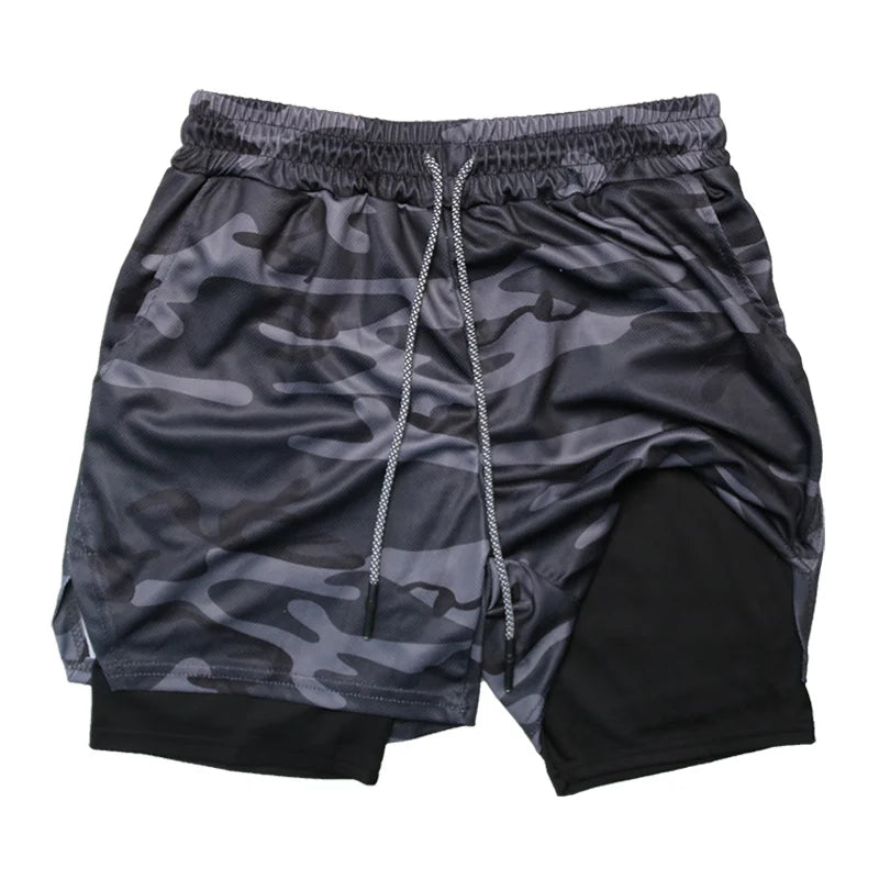 Men's Multi-Pocket Shorts Fitness Sports Shorts Casual Beach Workout Lined Tight Shorts Daily Style