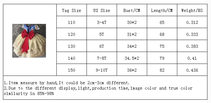 Snow White Princess Flower Dress for Baby Girls Kids Birthday Formal Gala Costumes Baby Girls Christmas Luxury Backless Clothes
