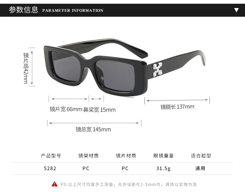 Fashion Luxury Design Square Sunglasses Men Women Small Rectangle Street Sun Glasses Ladies Vintage Driving Custom Shades