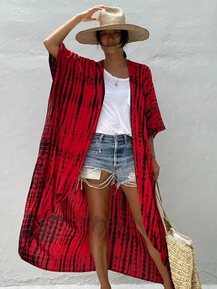 Embroidery Kaftan Beach Tunic Beach Cover up Saida de Praia Swimsuit Women Bikini cover up Pareo Sarong Beachwear Q882