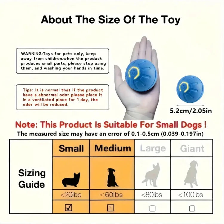 1-10PCS Smart Dog Toy Ball Electronic Interactive Pet Toy Moving Ball USB Automatic Moving Bounce Suitable for Puppy Gift