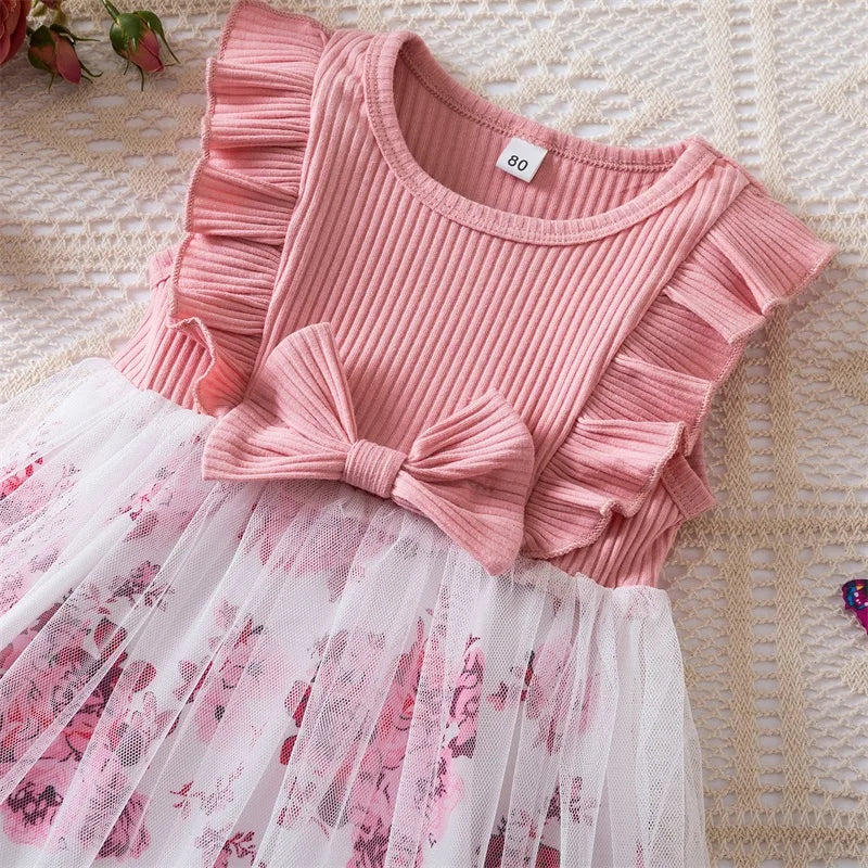 Toddler 12M-5Y Girl Lace Wedding Party Dress Kids Baby Tulle Birthday Princess Tutu Prom Child Christmas New Year Party Costume