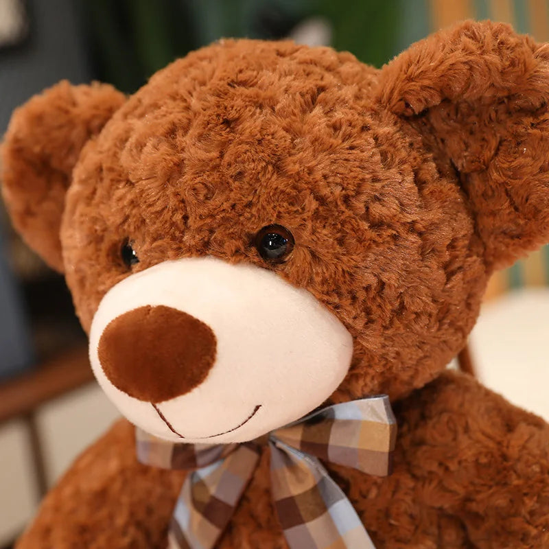 25/35CM Kawaii Teddy Bear Plush Pillow Toys Lovely Bow-Knot Bears Toys Stuffed Soft Animal Dolls Xmas Valentine Gift