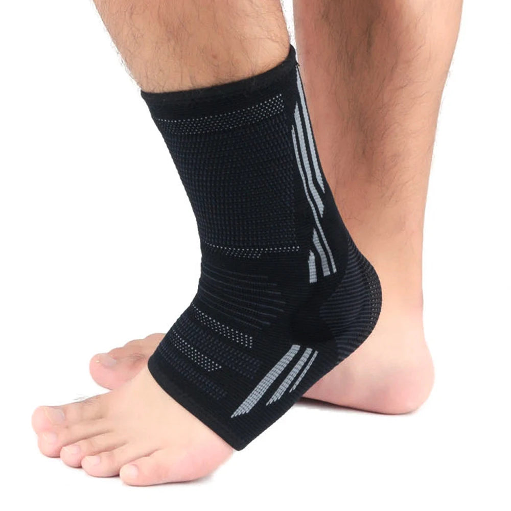 1Pcs Ankle Compression Sleeve for Women/Men,Ankle Brace with Silicone Gel, Toeless Compression Sock for Arch & Heel Pain Relief