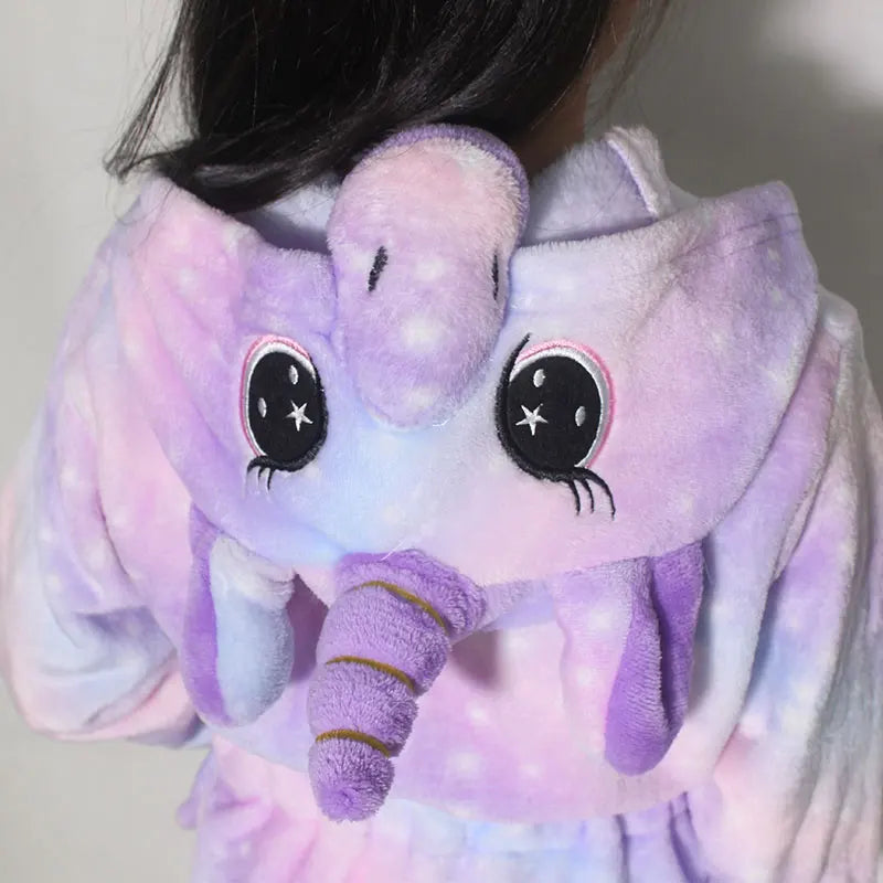 Boys Girls Hooded Bathrobe Toddler Unicorn Anime Cartoon Towel Beach Children's Sleepwear Baby Kids Bath Robes Pyjamas Nightgown