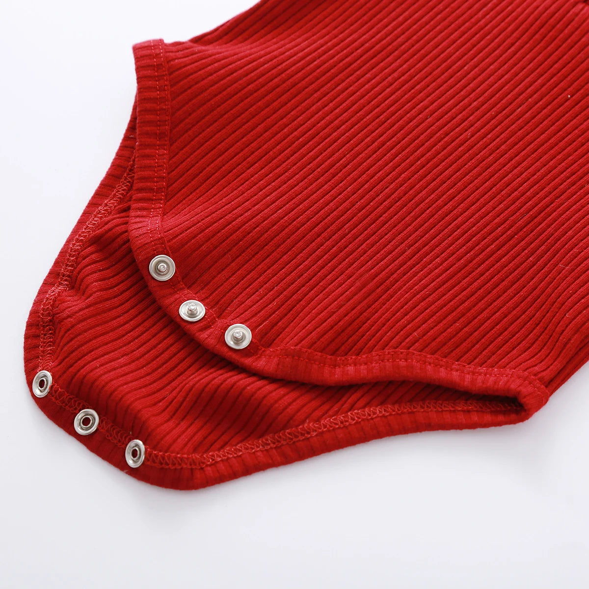 Newborn Baby Boys Girls Clothes Set Autumn Button Cotton Solid Ribbed Long Sleeve Jumpsuit+Pants 2Pcs Outfits Suit Pajamas Set