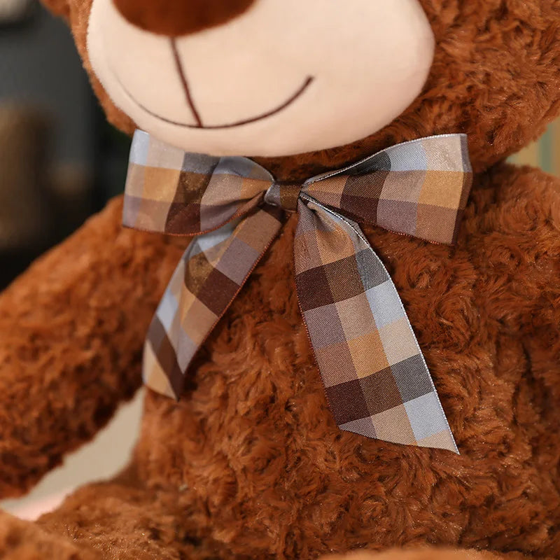 25/35CM Kawaii Teddy Bear Plush Pillow Toys Lovely Bow-Knot Bears Toys Stuffed Soft Animal Dolls Xmas Valentine Gift