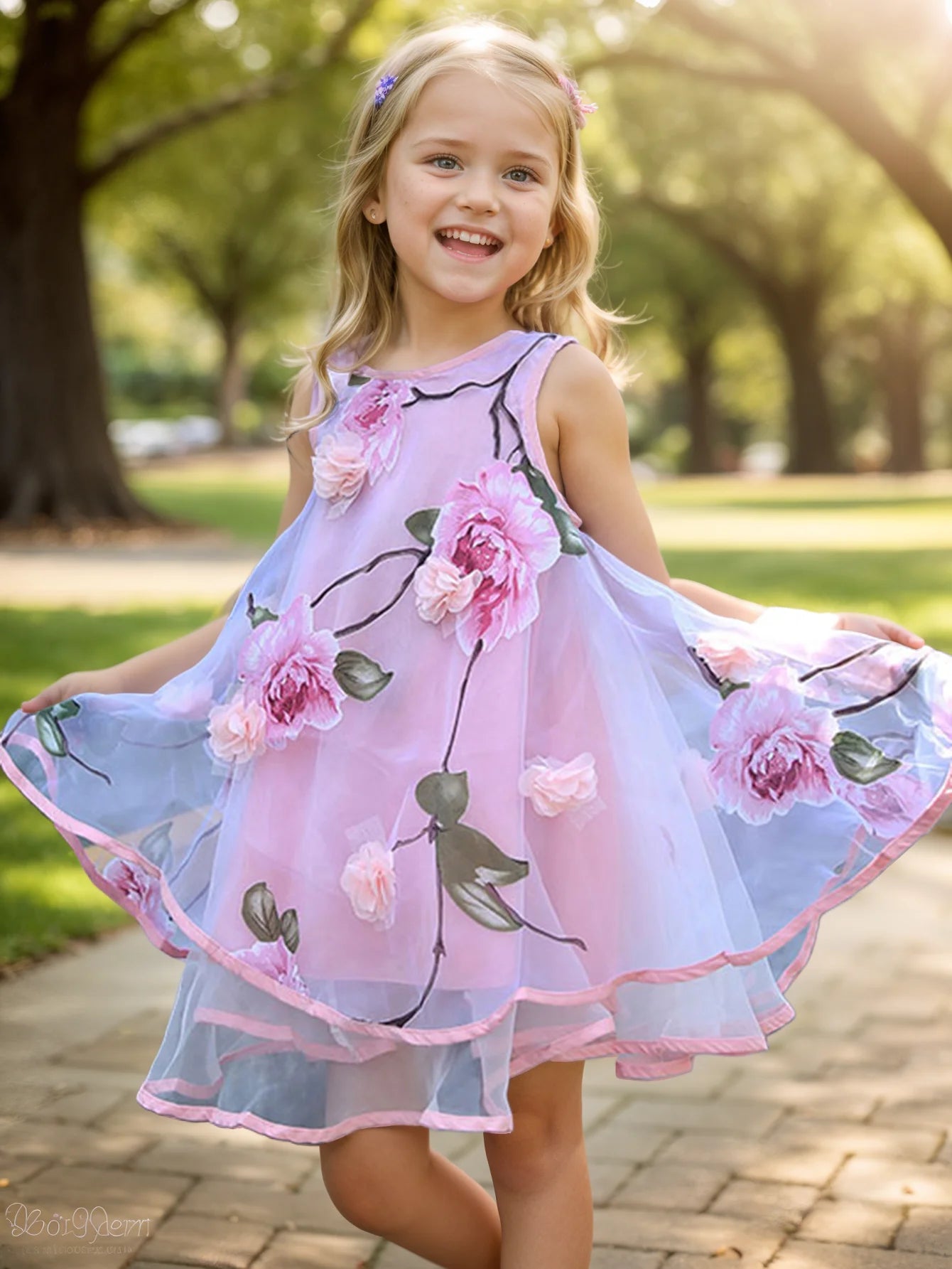 Bohemian Summer Girls Flower Dress Kids Girl Beach Dresses Chiffon Kids Dresses Floral Teenager Girls Clothes 6 8 10 12 14 Year