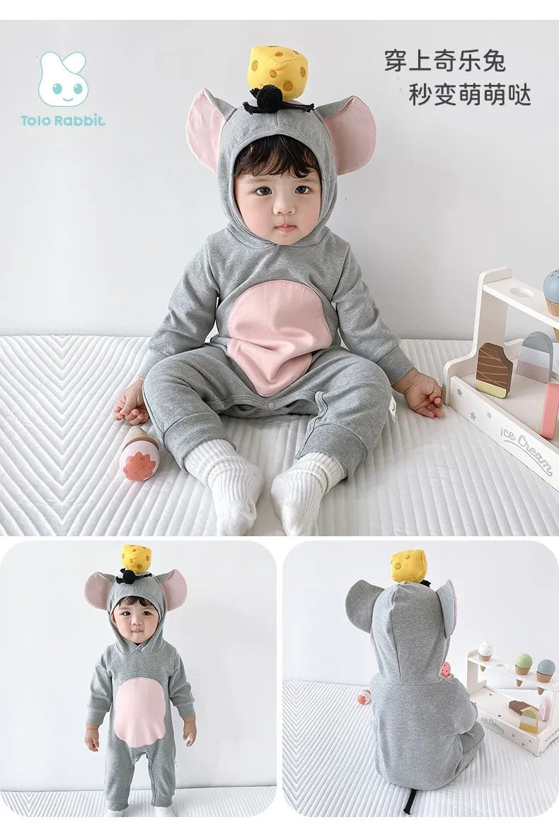 New Children's Little Mouse Costume Halloween Little Mouse Baby Costume Kindergarten Party Activity Fairy Tale Performance