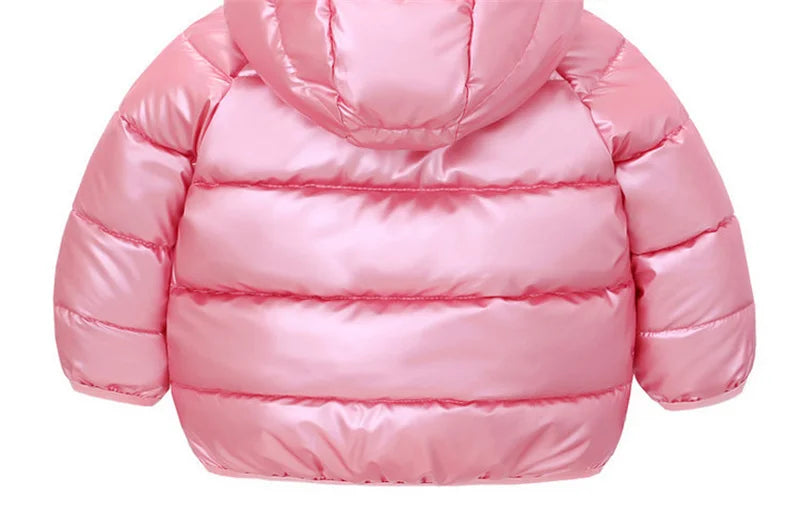 Autumn Winter Baby Girls Boys Jacket Children Cute Ears Hooded Down Coat Toddler Long Sleeve Clothes Kids Windproof Outerwear