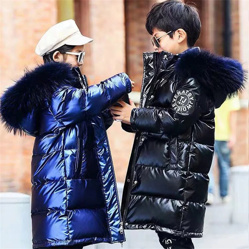 Boys Down Jacket Coat Overcoat Cotton 2023 Lovey Warm Thicken Winter Plus Size Children's Clothing