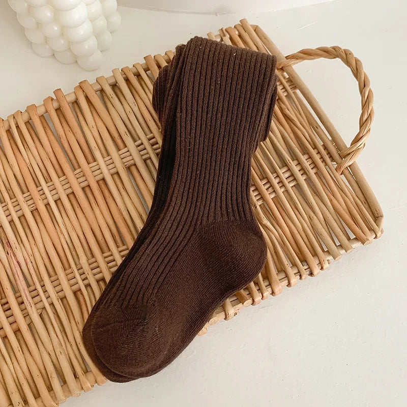 Baby Boys Girls School Student Uniform Pantyhose Pants Striped Leggings Tights Solid Stretch Kids Children Knitting Trousers