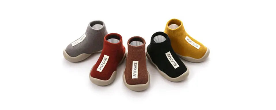 Baby Sock Shoes Anti Slip Toddler First Walking Shoe Child Infant Floor Booties Newborn Rubber Sole Indoor Slippers for Boy Girl