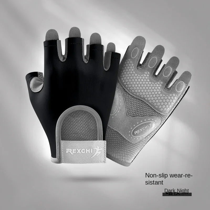 Women's Sports Gloves Fitness Outdoor Sports Anti Slip and Shock-absorbing Half Finger Gloves Durable and Breathable