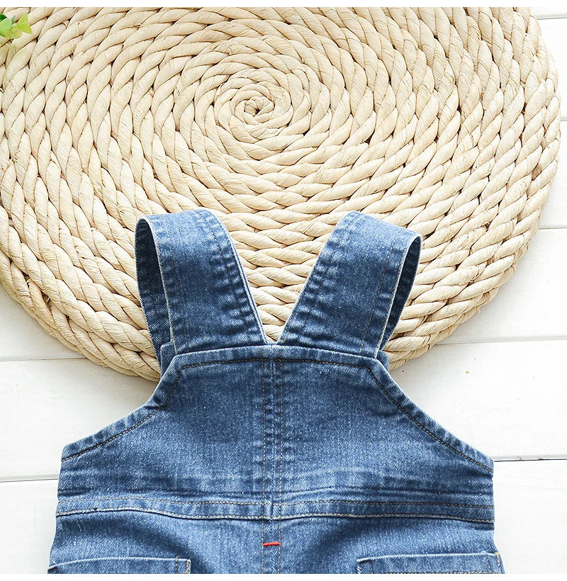 IENENS Boy Girl Overalls Toddler Clothes Child Jumpsuit Infant Denim Dungarees 1 2 3 4 Years Spring Autumn Baby Soft Jeans