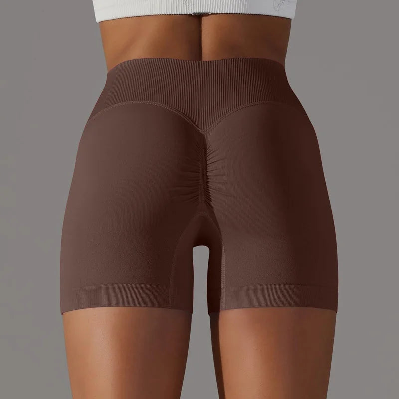 3 Pieces Women Solid Peach Hip Sports Pants High Elastic Breathable Running Biker High Waist Yoga Scrunch Butt Shorts for Women