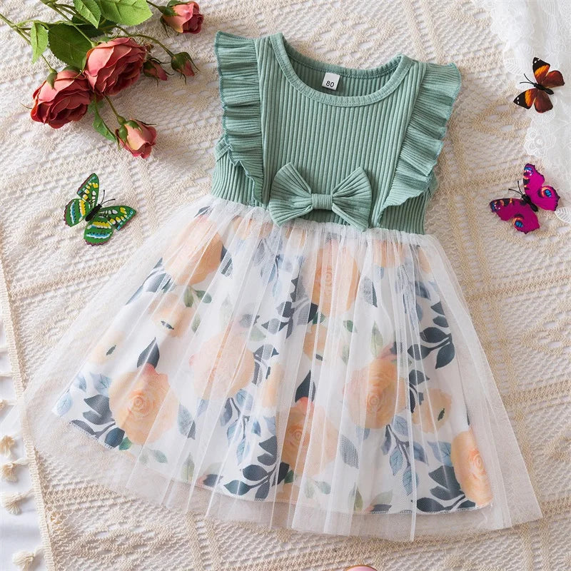Toddler 12M-5Y Girl Lace Wedding Party Dress Kids Baby Tulle Birthday Princess Tutu Prom Child Christmas New Year Party Costume