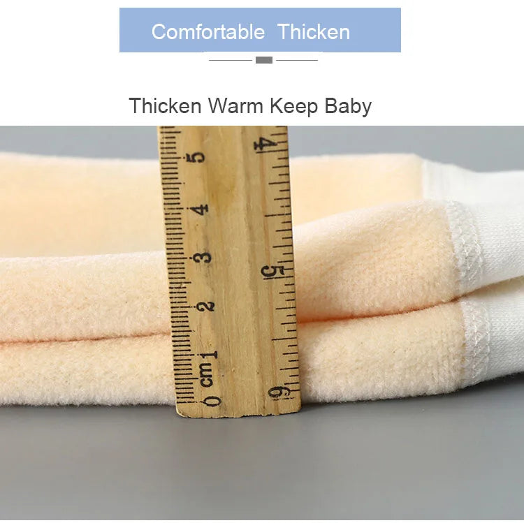 Thicken Warm Plush Children Sets Kids Clothes Boy Girl Underwear Suits Autumn Winter Children Clothinng Tops Hight Waist Pants