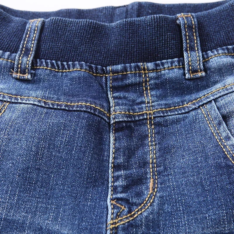 IENENS Kids Boys Jeans Fashion Clothes Classic Pants Denim Clothing Children Baby Boy Casual Bowboy Long Trousers 5-13Y