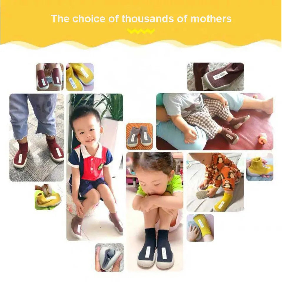 Baby Sock Shoes Anti Slip Toddler First Walking Shoe Child Infant Floor Booties Newborn Rubber Sole Indoor Slippers for Boy Girl