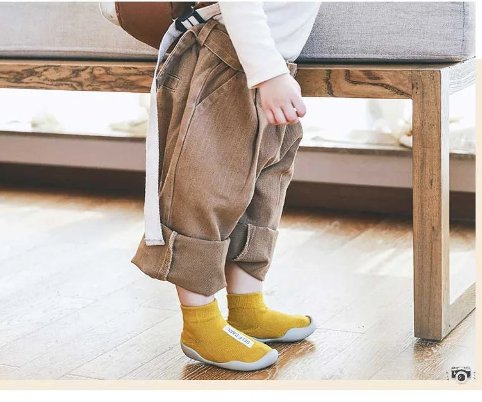 Baby Sock Shoes Anti Slip Toddler First Walking Shoe Child Infant Floor Booties Newborn Rubber Sole Indoor Slippers for Boy Girl