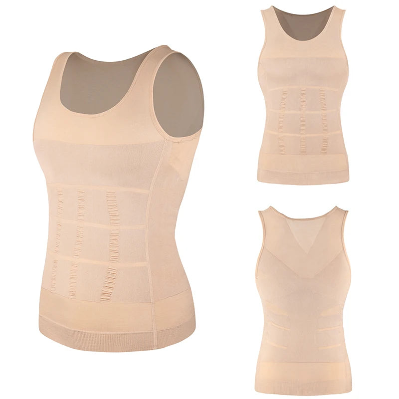Men Slimming Body Shaper Vest Shirt Abs Abdomen Slim Gym Workout Corset Tummy Control Compression Tank Top Sleeveless Shapewear