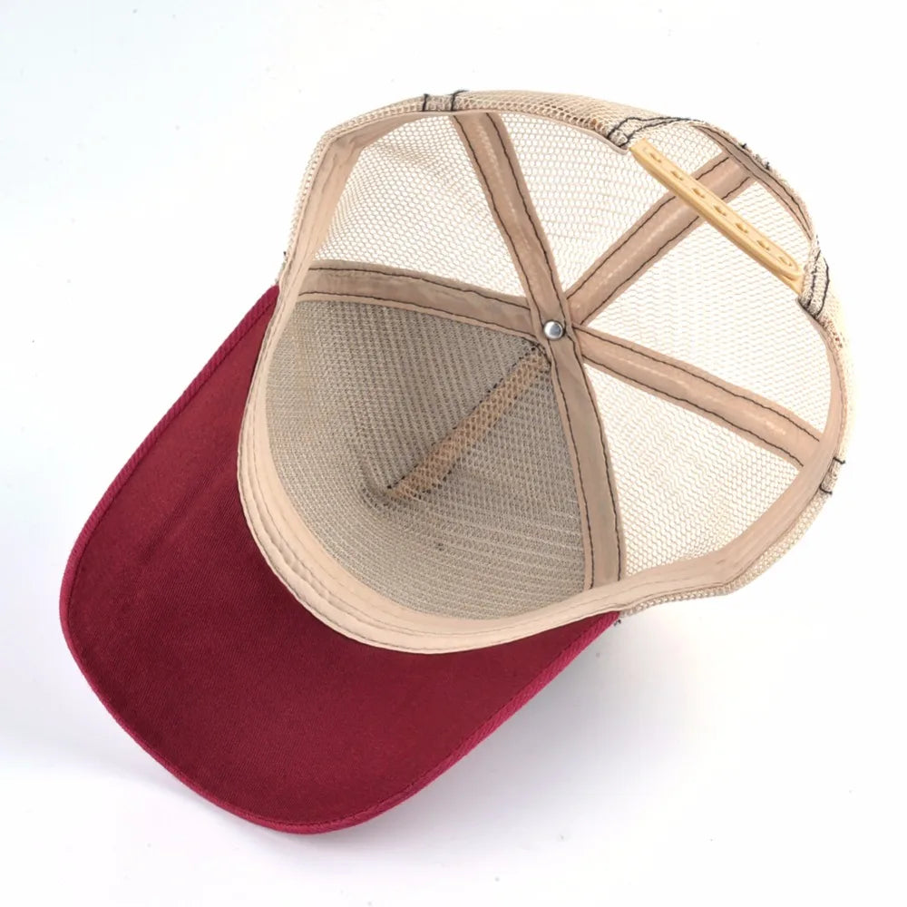 Fashion Animals Embroidery Baseball Caps Men Women Snapback Hip Hop Hat Summer Breathable Mesh Sun Gorras Unisex Streetwear Bone