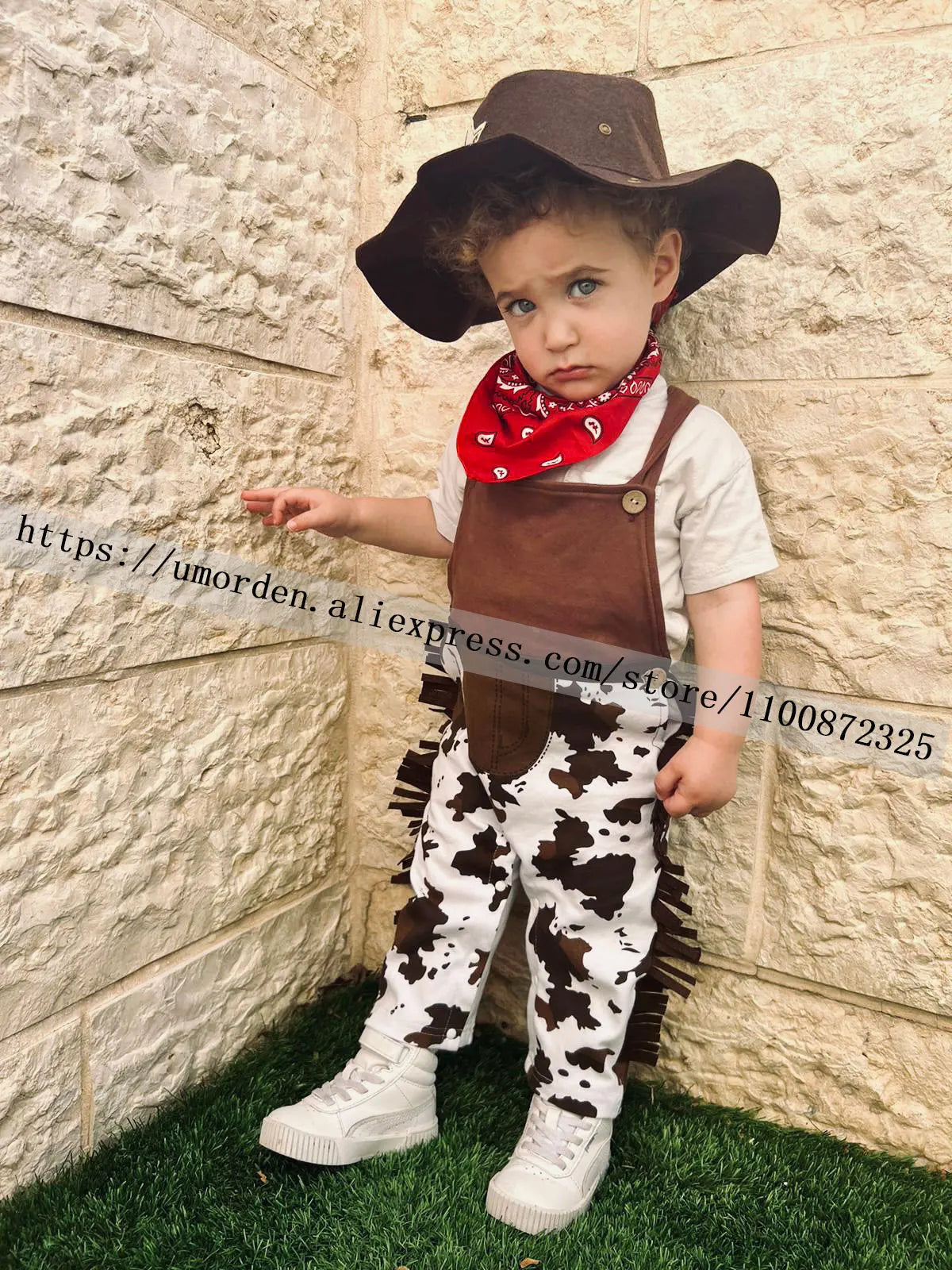 Umorden Cowboy Cow Boy Costume Rompers for Baby Boys Toddler Infant Halloween Christmas Birthday Party Cosplay Fancy Dress