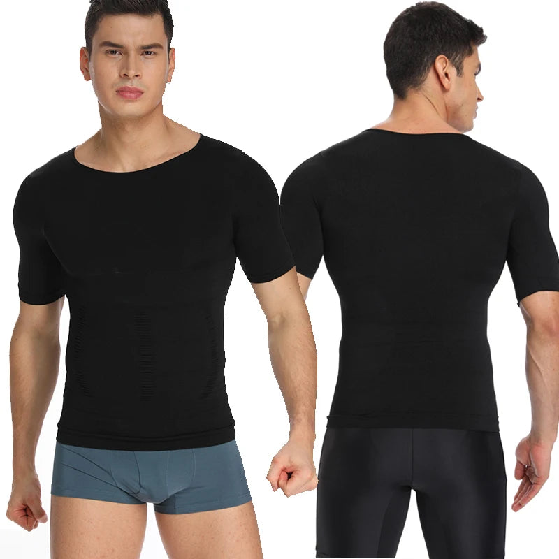 Men Slimming Body Shaper Vest Shirt Abs Abdomen Slim Gym Workout Corset Tummy Control Compression Tank Top Sleeveless Shapewear