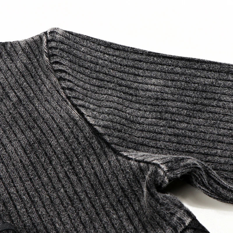 2024 ribbed black washed sets with string winter clothes dress for girls childhood shirts and baby pants black tired dresses