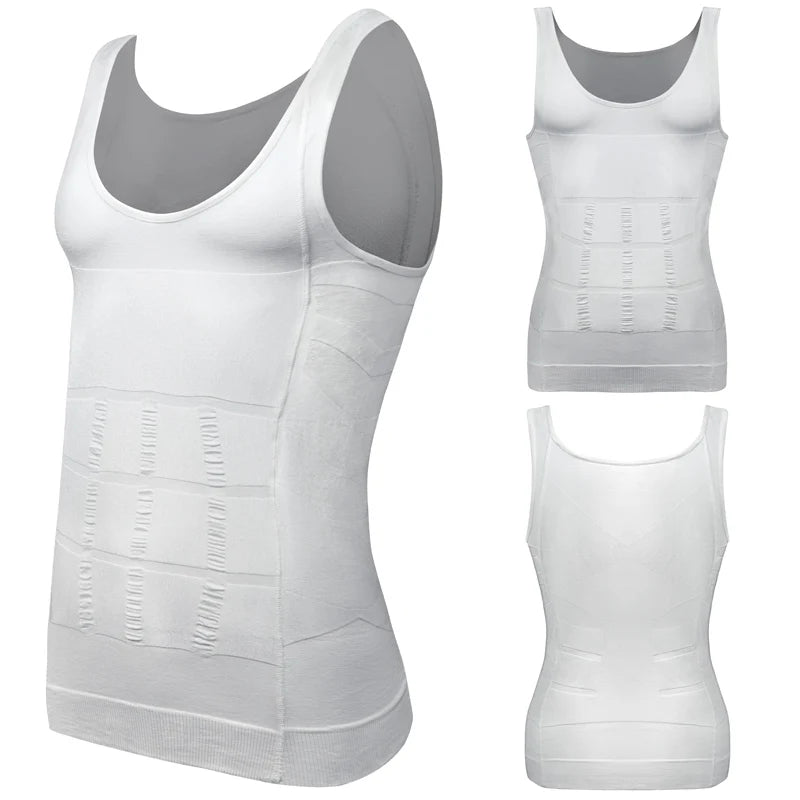Men Slimming Body Shaper Vest Shirt Abs Abdomen Slim Gym Workout Corset Tummy Control Compression Tank Top Sleeveless Shapewear
