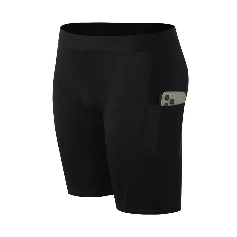Summer Men Crossfit Shorts Compression Running Gym Shorts Quick Dry Fitness Basketball Shorts Male Training Tights Gym Clothing