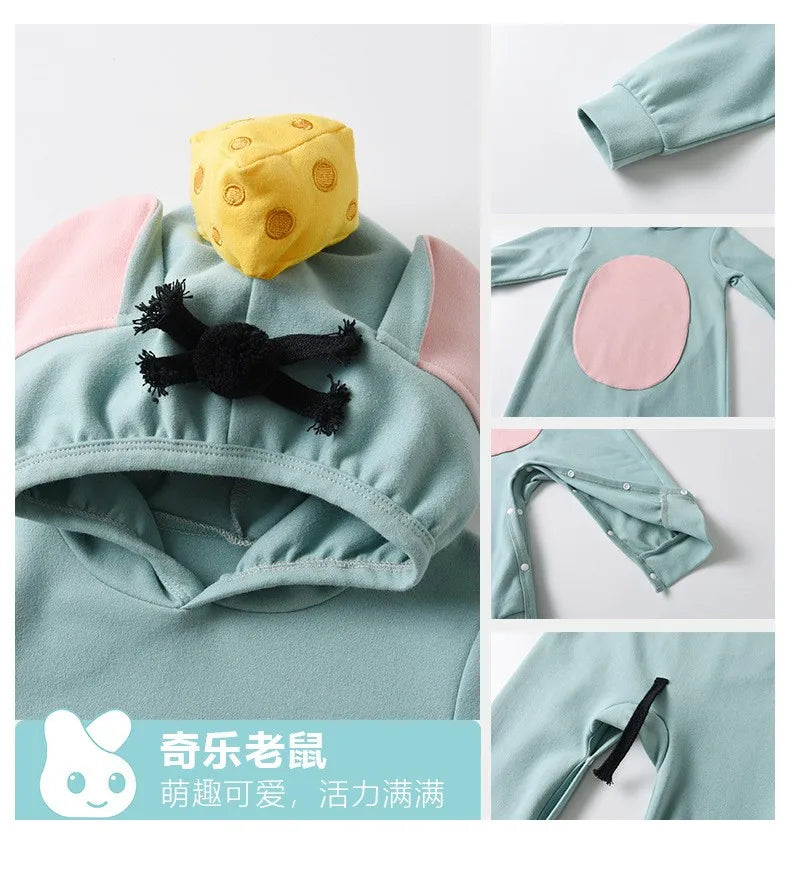 New Children's Little Mouse Costume Halloween Little Mouse Baby Costume Kindergarten Party Activity Fairy Tale Performance