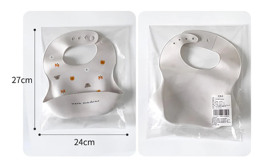 Baby Bib Waterproof Soft Silicone Scarf Summer Cute Cherry Print Adjustable Bibs Burp Cloths Baby Feeding Aprons Kids Eating