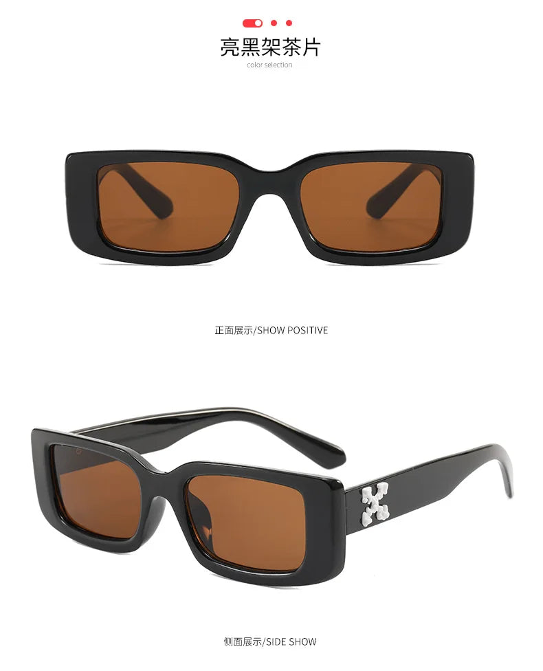 Fashion Luxury Design Square Sunglasses Men Women Small Rectangle Street Sun Glasses Ladies Vintage Driving Custom Shades